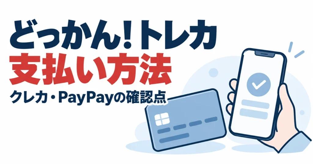 どっかん！トレカ支払い方法。クレカ・PayPayの確認点