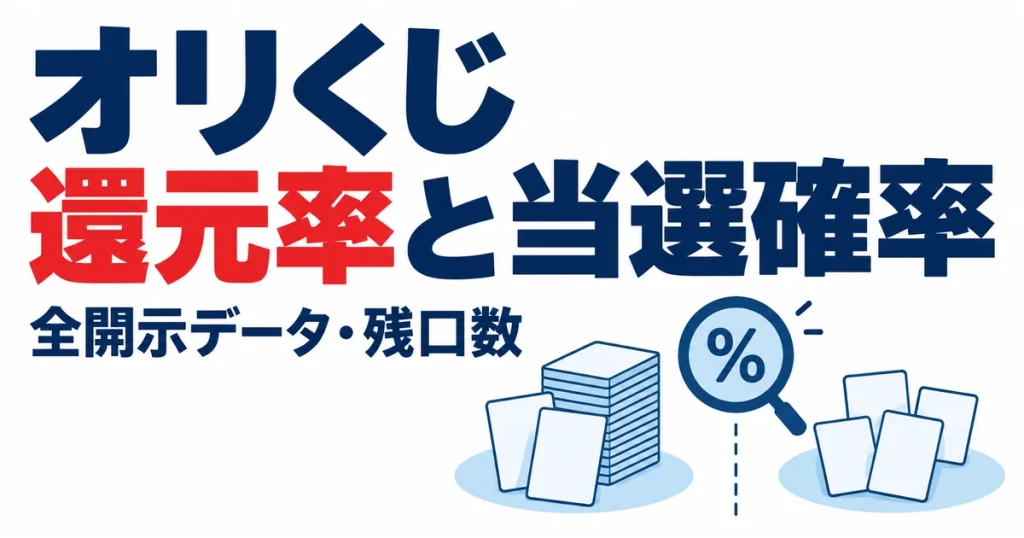 オリくじ還元率と当選確率。全開示データ・残口数